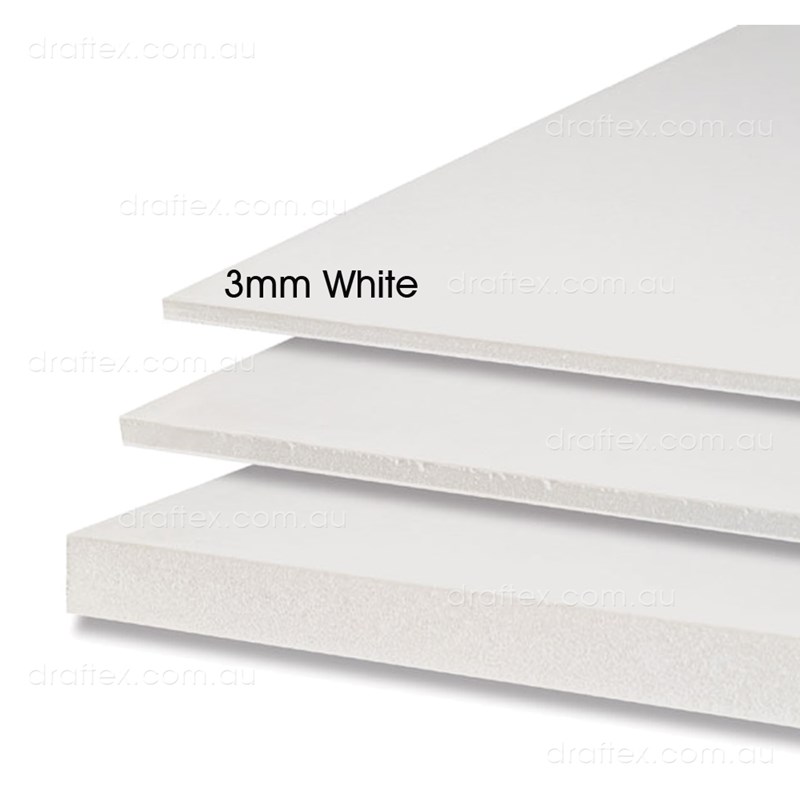 Foam Board WHITE 3mm thickness (30 cm x 40 cm) pack of 12
