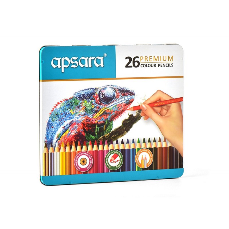 Apsara  Color Pencils - 26 Shades (Multicolor)