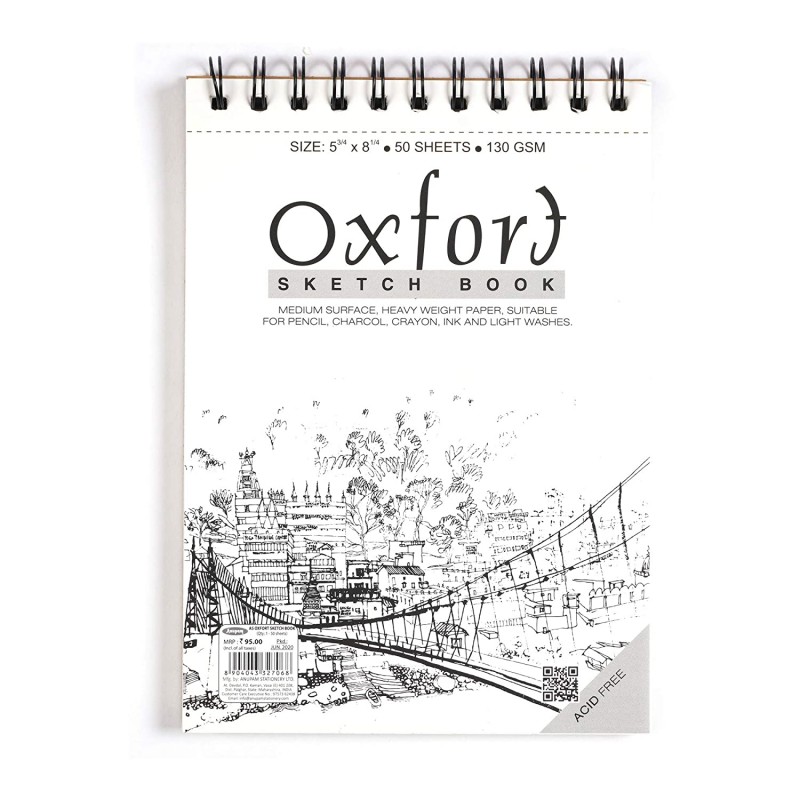 Anupam Oxford Sketch Pad - 50 Sheets, 120GSM (A5 Size)