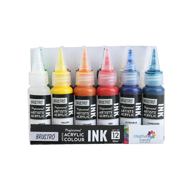 Brustro Acrylic Ink (set of 12 x 20ml ) 