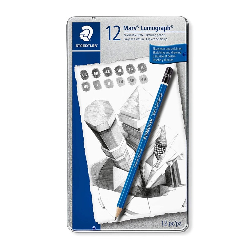 Stadetler Lumograph Graphite pencils set of 12 Assorted Grades