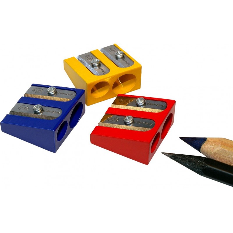 KUM 2-Hole Pencil Sharpener plastic body set of 2