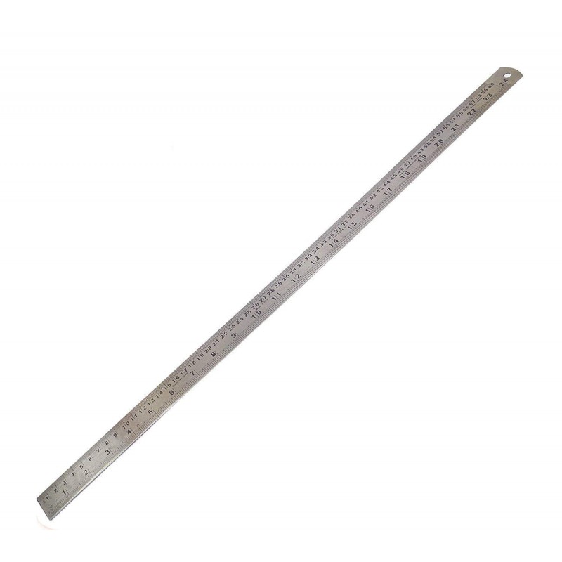 60 cm Stainless Steel Ruler Scale Long 2 Side Measuring Tool for Architects, Engineers, College Students
