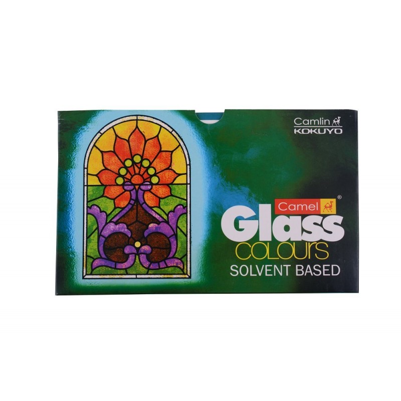 Camel Glass Color Solvent Based - 20ml Each, 6 Shades