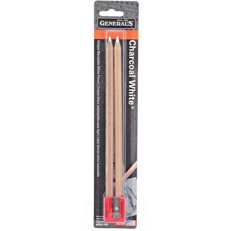 General Pencil 5582BP Charcoal White Pencils 2