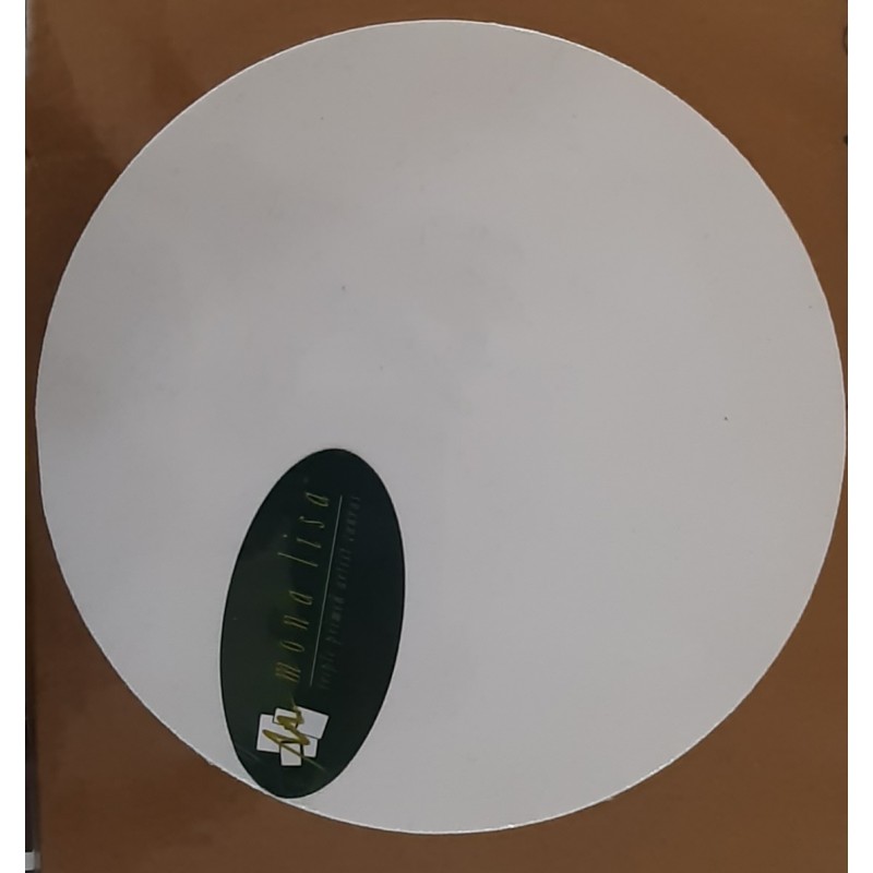 Monalisa Circle Stretched Canvas white 10"