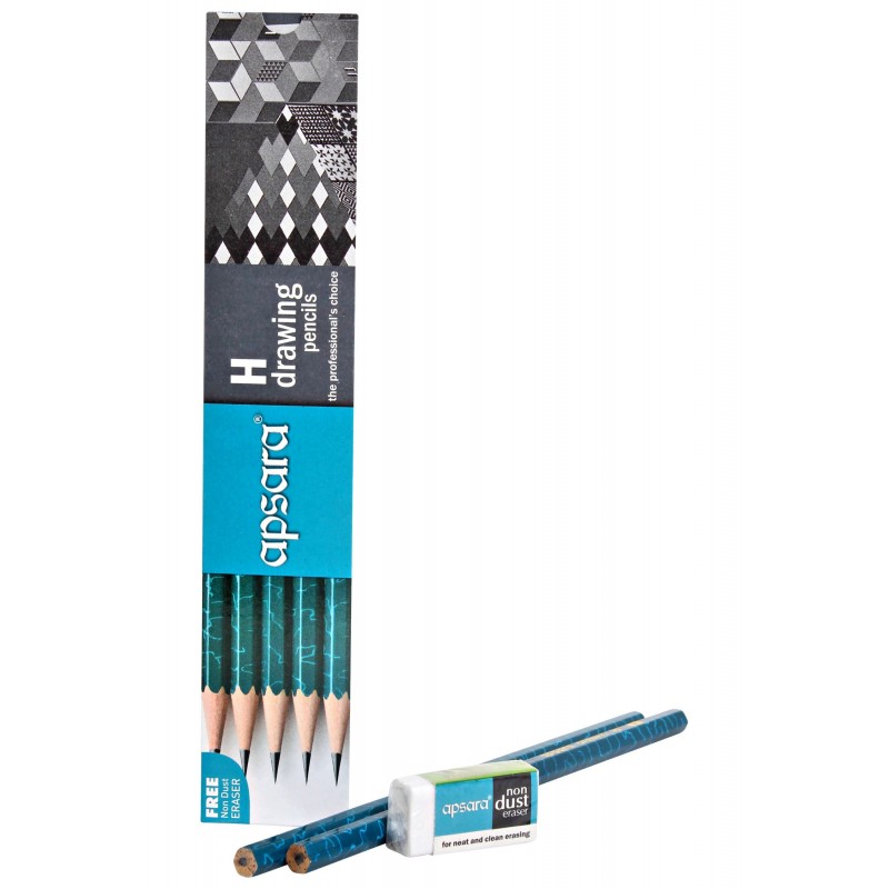 Apsara H Grade Graphite Pencils - Pack of 10