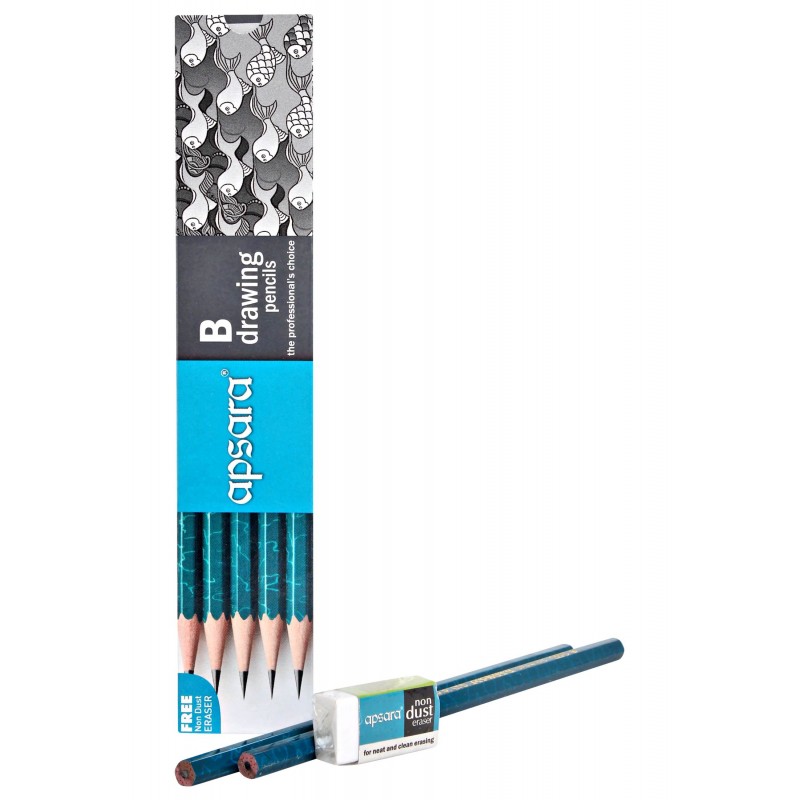 Apsara B Grade Graphite Pencils - Pack of 10