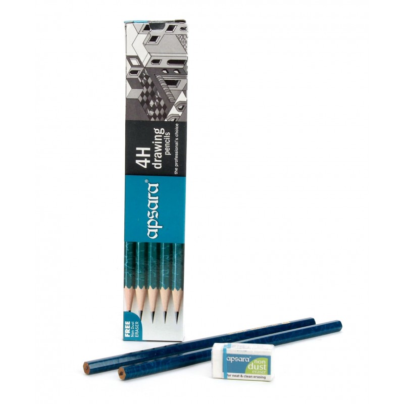 Apsara 4H Grade Graphite Pencils - Pack of 10