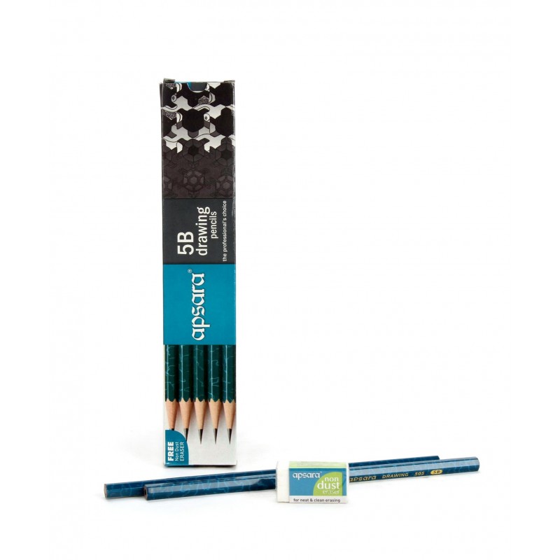 Apsara 5B Grade Graphite Pencils - Pack of 10