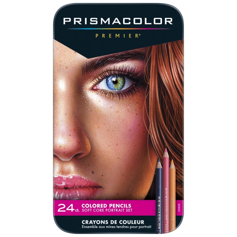  Prismacolor Premier Portrait Colored Pencil Set, Assorted Colors, 24 Pencils
