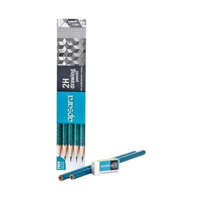 Apsara 2H Grade Graphite Pencils - Pack of 10