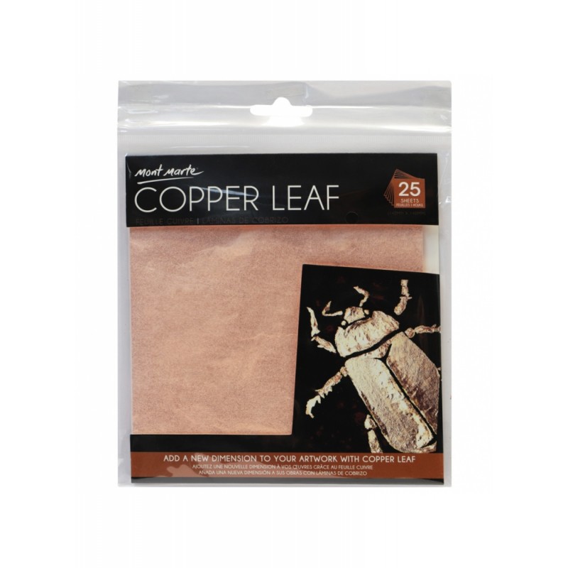 Mont Marte-Imitation Leaf 14x14cm - Copper (25 Sheet)