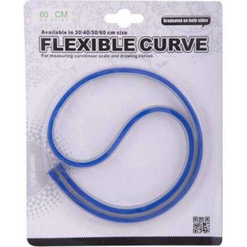 Mornsun Flexible Curve - 60 cm Ruler  (Set of 1, Blue)