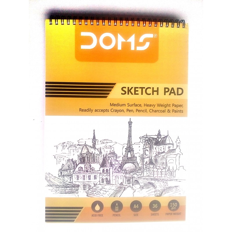 Doms Sketch Pad Wire Binding Book For Artist (A/4 Size Spiral Sketch Book)