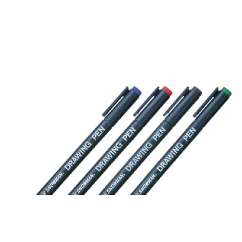 Snowman Calligraphy Pens - Black,Green,Blue,Red - 1.0 (Set of 4)