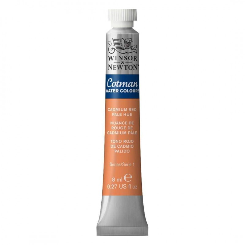 Winsor & Newton Cotman Water Colour - Tube of 8 ML - Cadmium Red Pale Hue (103)