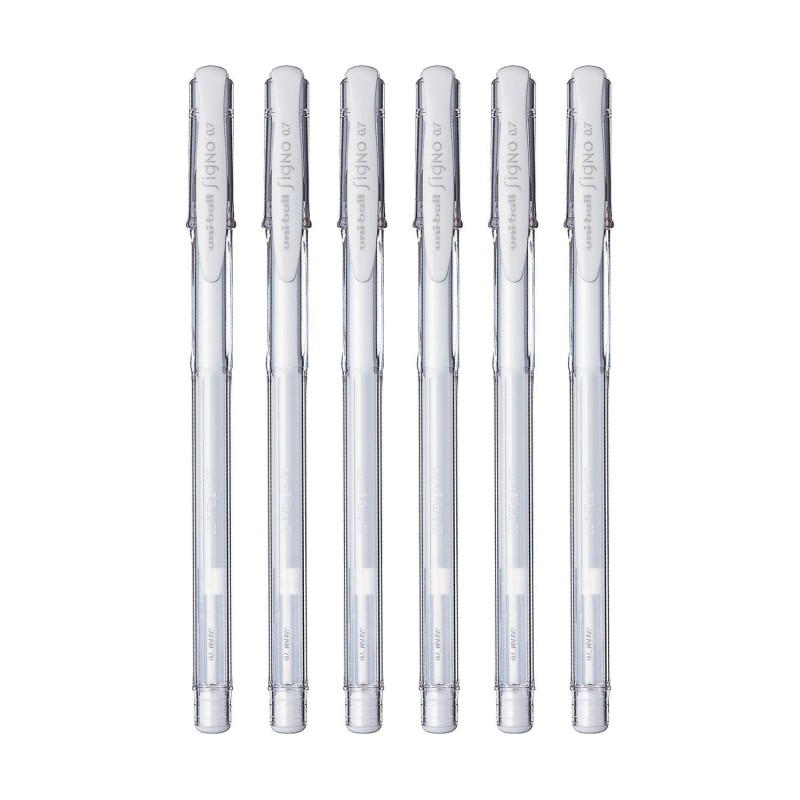 uni-ball SIGNO UM-100 Gel Pen (Cream White Ink, Pack of 6)