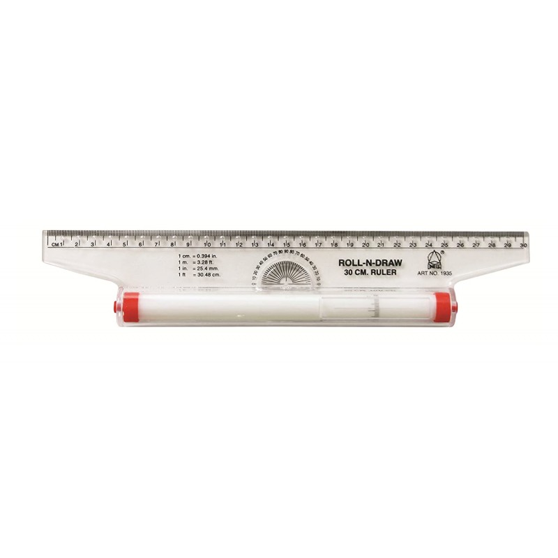 Plastic Multi-use Roll and Draw Ruler Scale