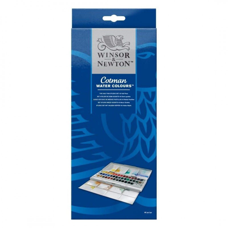 Winsor & Newton Cotman Water Colour – The Half Pan Studio Set - 45 Half Pans