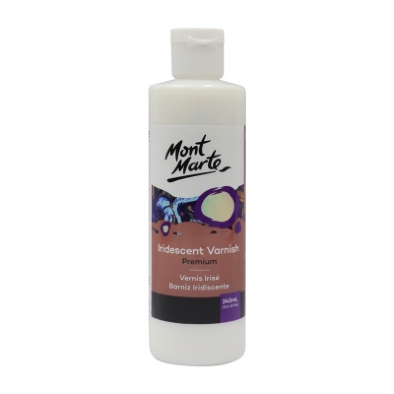 Mont Marte Premium Iridescent Varnish  (240ml), Perfect for Acrylic Painting and Fluid Art