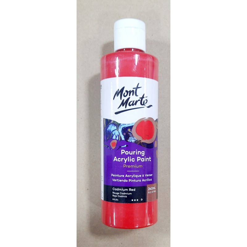 Mont MartePremium Pouring Acrylic Paint 240ml  - Cadmium Red