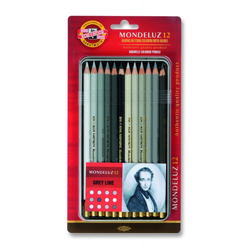 KOH-I-NOOR  Grey Line  Coloured Pencils (Set of 12)