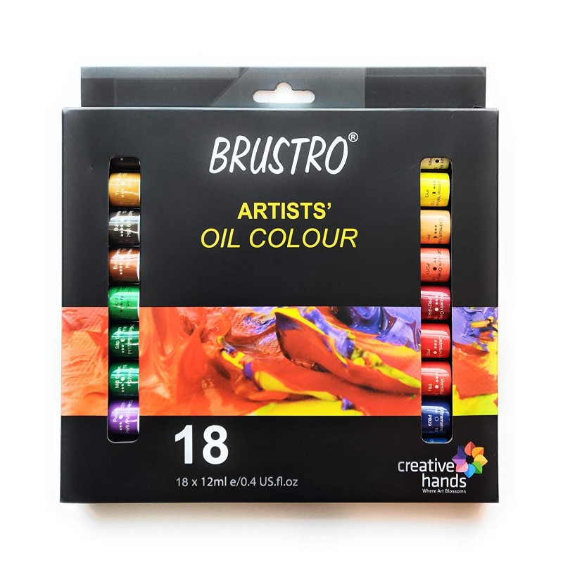 BRUSTRO Artists’ Oil Colour ( Set of 18 X 12ML Tubes)