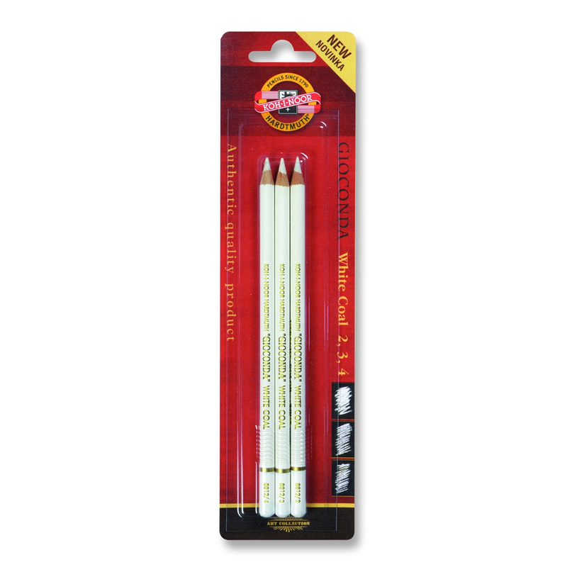 Kohinoor Gradational Extra White Charcoal Pencil Blister Set of 3