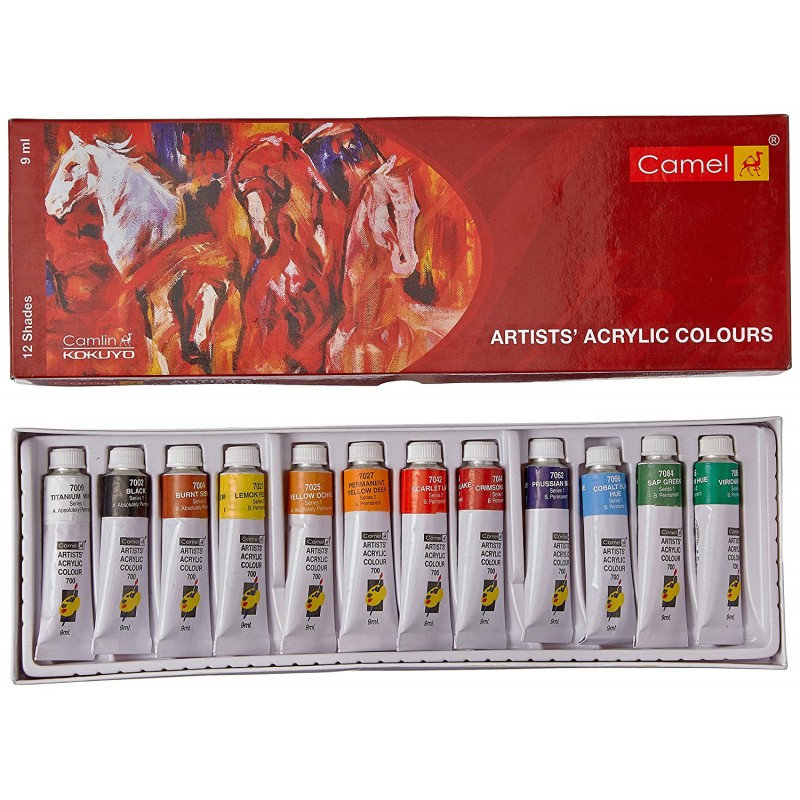 Camel Artist Acrylic Colour  9ml 12 shades