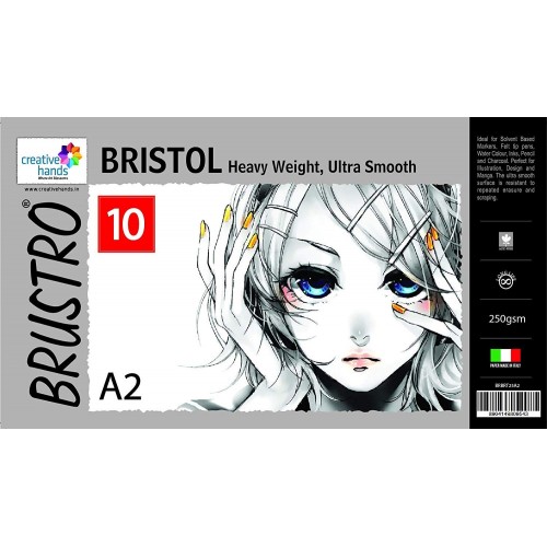 Brustro  Ultra Smooth Paper 250 GSM, Size - A2